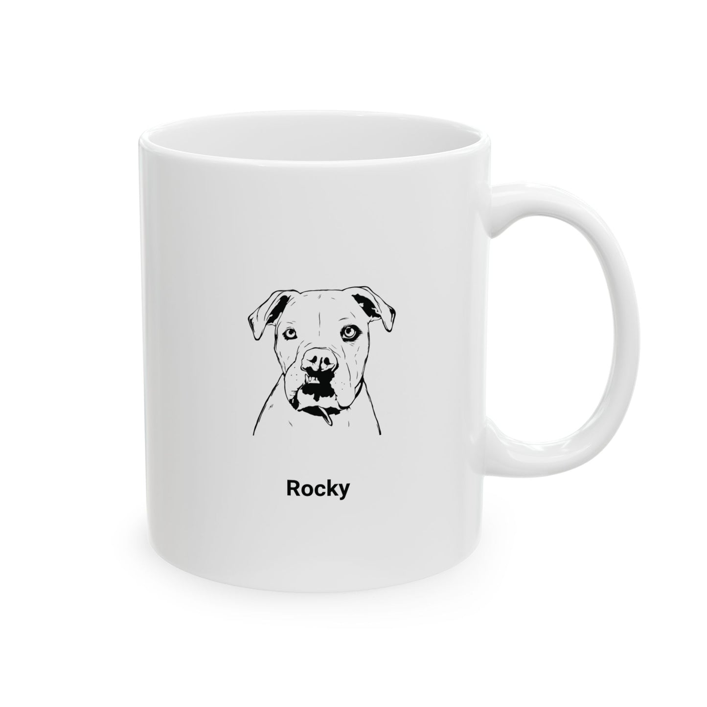 The Vector Line Pet Portrait on Ceramic Mug, (11oz, 15oz)