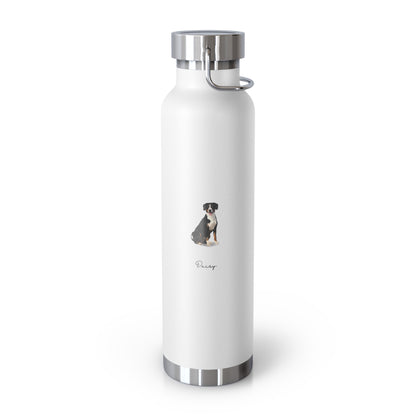 Full Body Cartoon Style Pet Portrait on a Copper Vacuum Insulated Bottle, 22oz