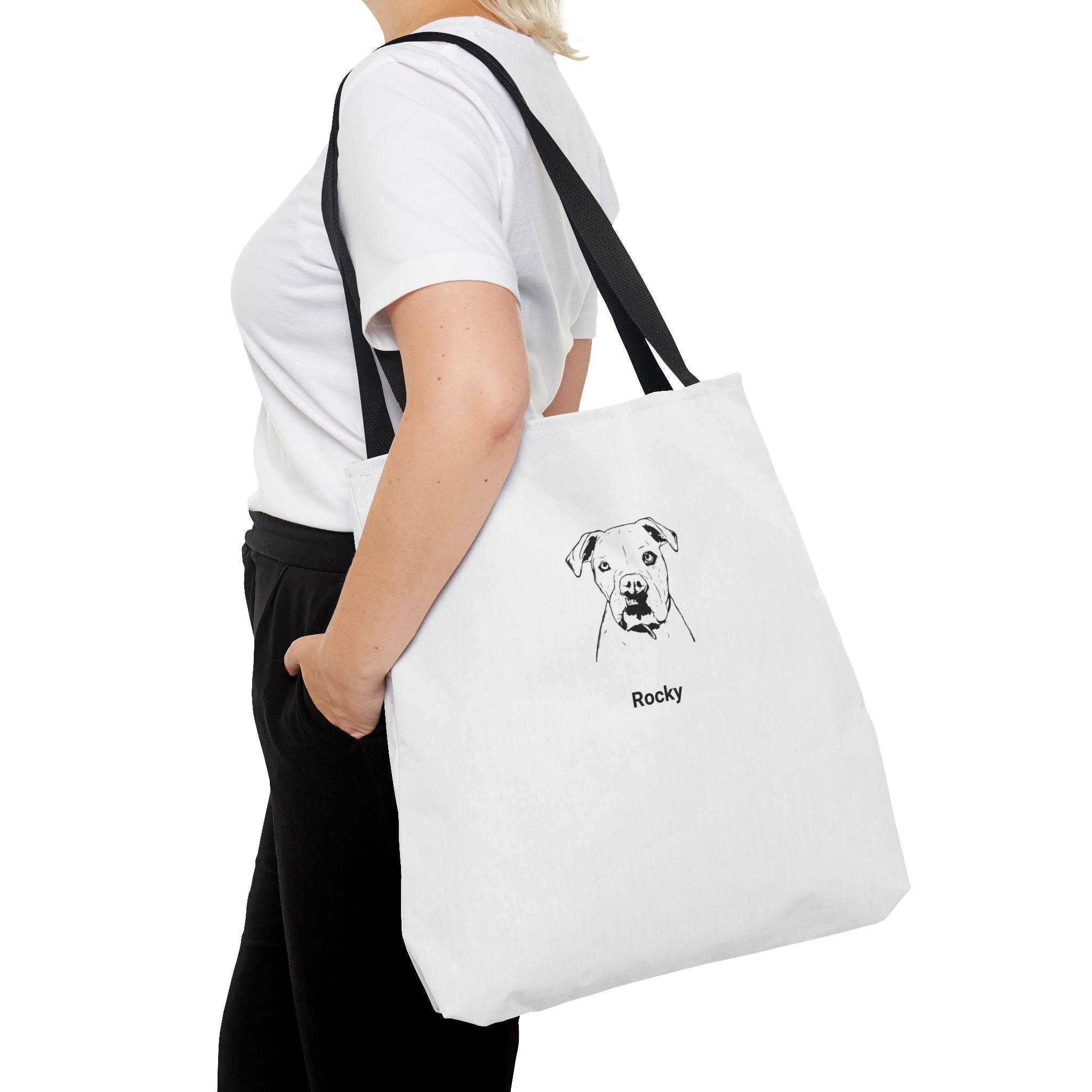 Vector Line Pet Portrait - Tote Bag