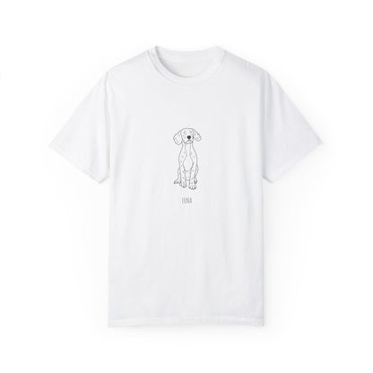 Perfectly Imperfect Pet Portrait on Unisex Garment-Dyed T-shirt