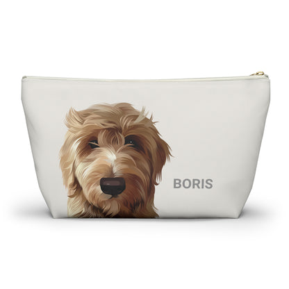 Cartoon Painting Style Pet Portrait on Pouch