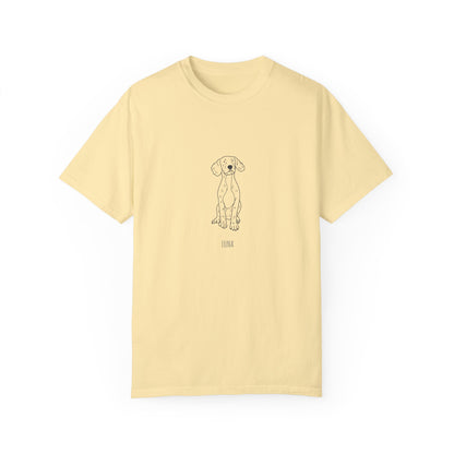 Perfectly Imperfect Pet Portrait on Unisex Garment-Dyed T-shirt