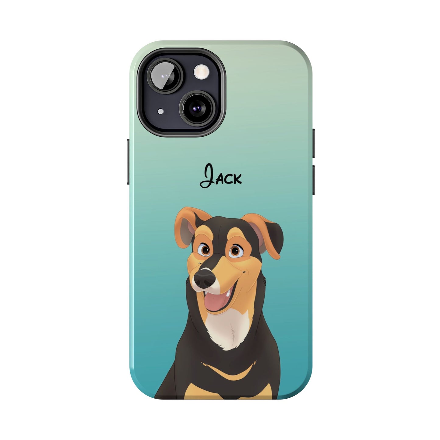 Disney-Style Cartoon Pet Portrait on a Tough Phone Cases