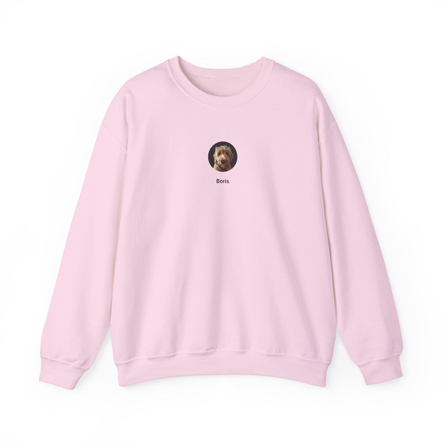 Cartoon Painting Style Pet Portraits Embroidered on a Unisex Heavy Blend™ Crewneck Sweatshirt - Logo Style