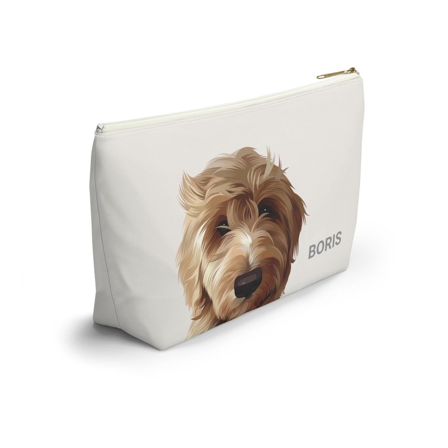 Cartoon Painting Style Pet Portrait on Pouch