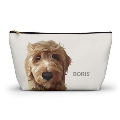 Cartoon Painting Style Pet Portrait on Pouch