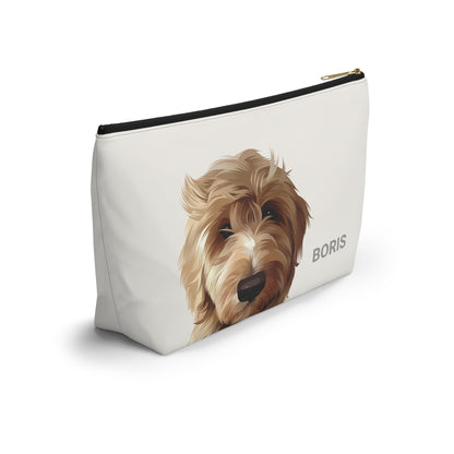 Cartoon Painting Style Pet Portrait on Pouch