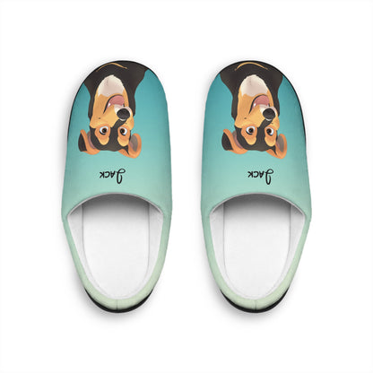 Disney-Style Cartoon Pet Portrait on Women's Indoor Slippers