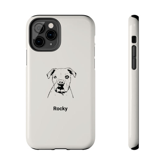 Vector Line Pet Portrait on a Tough Phone Cases