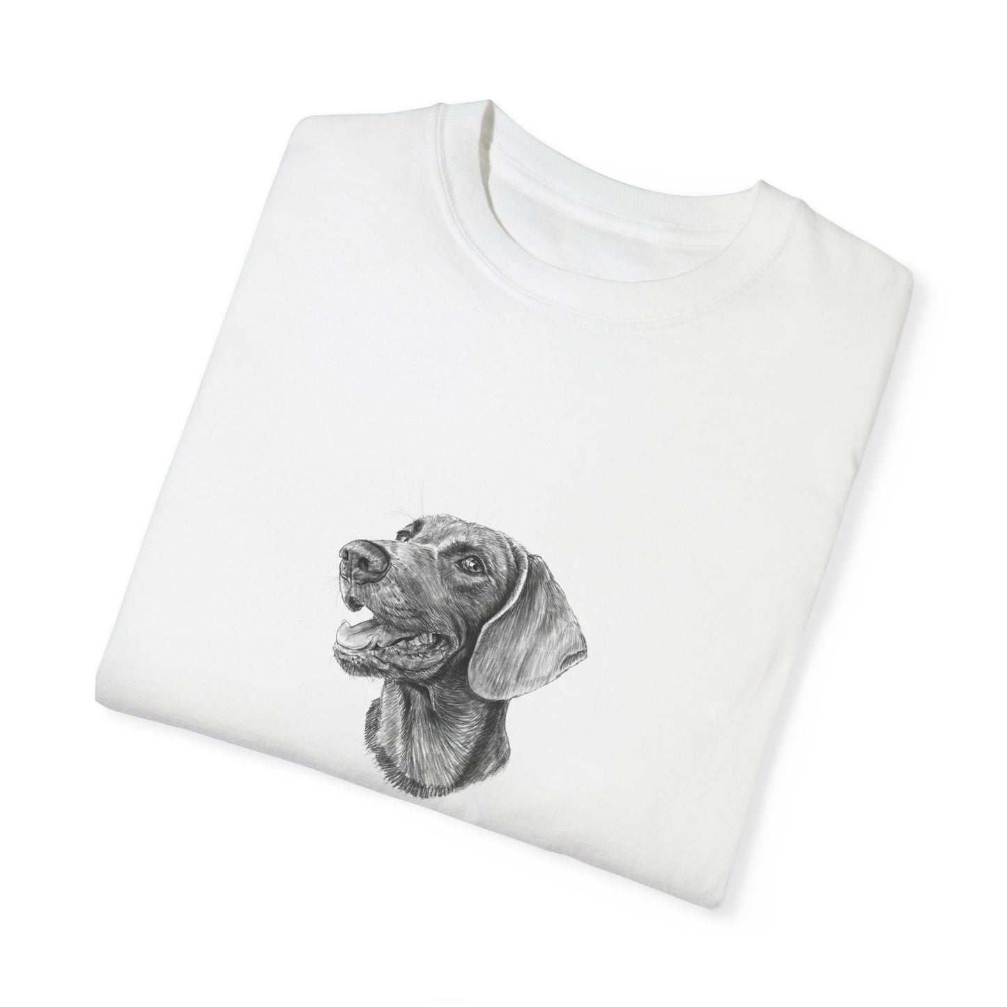 Hand-drawing Style Pet Portrait on Unisex Garment-Dyed T-shirt - 6 colors availlable