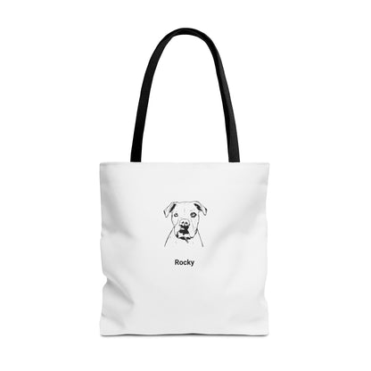 Vector Line Pet Portrait - Tote Bag