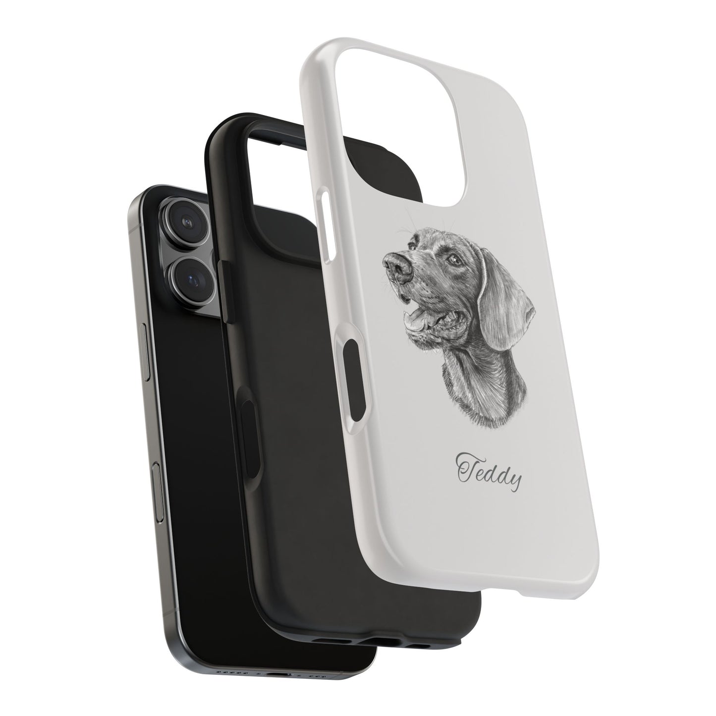 Hand-Drawn Custom Pet Portrait on a Tough Phone Cases