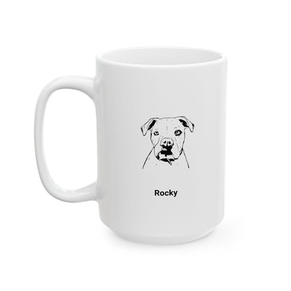 The Vector Line Pet Portrait on Ceramic Mug, (11oz, 15oz)