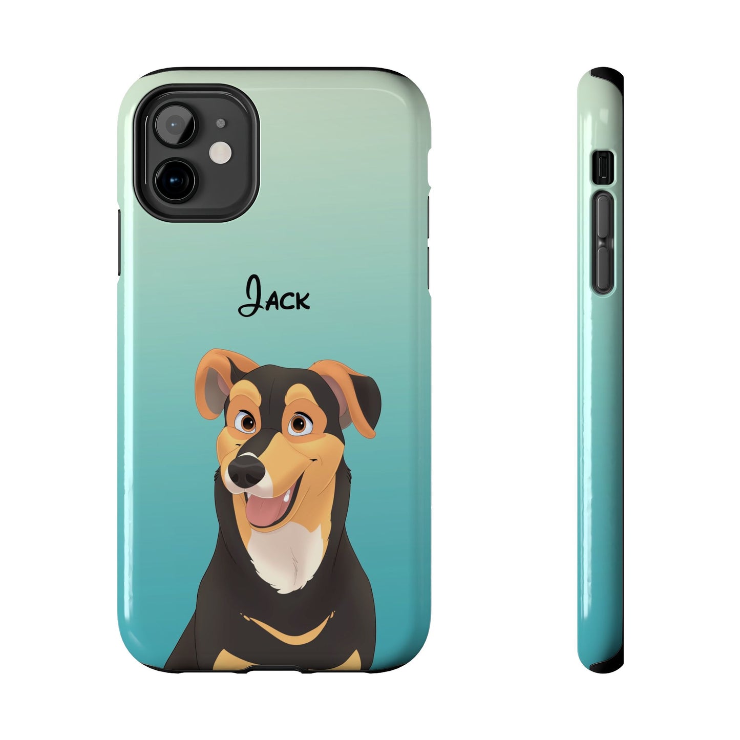 Disney-Style Cartoon Pet Portrait on a Tough Phone Cases