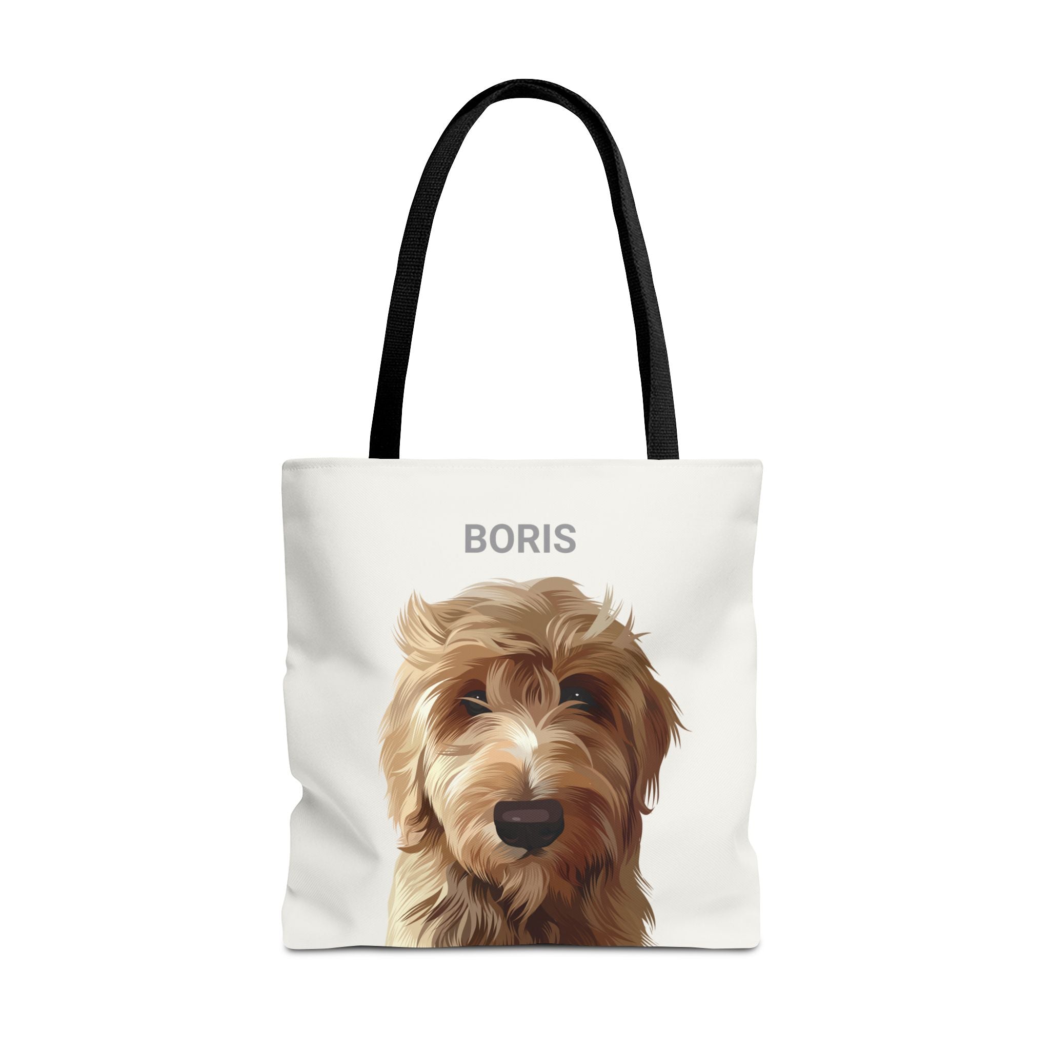 Cartoon Painting Style Pet Portrait on Tote Bag