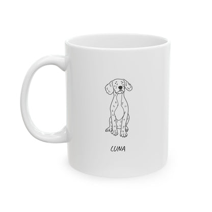 Perfectly Imperfect Pet Portraits Style on Ceramic Mug, (11oz, 15oz)