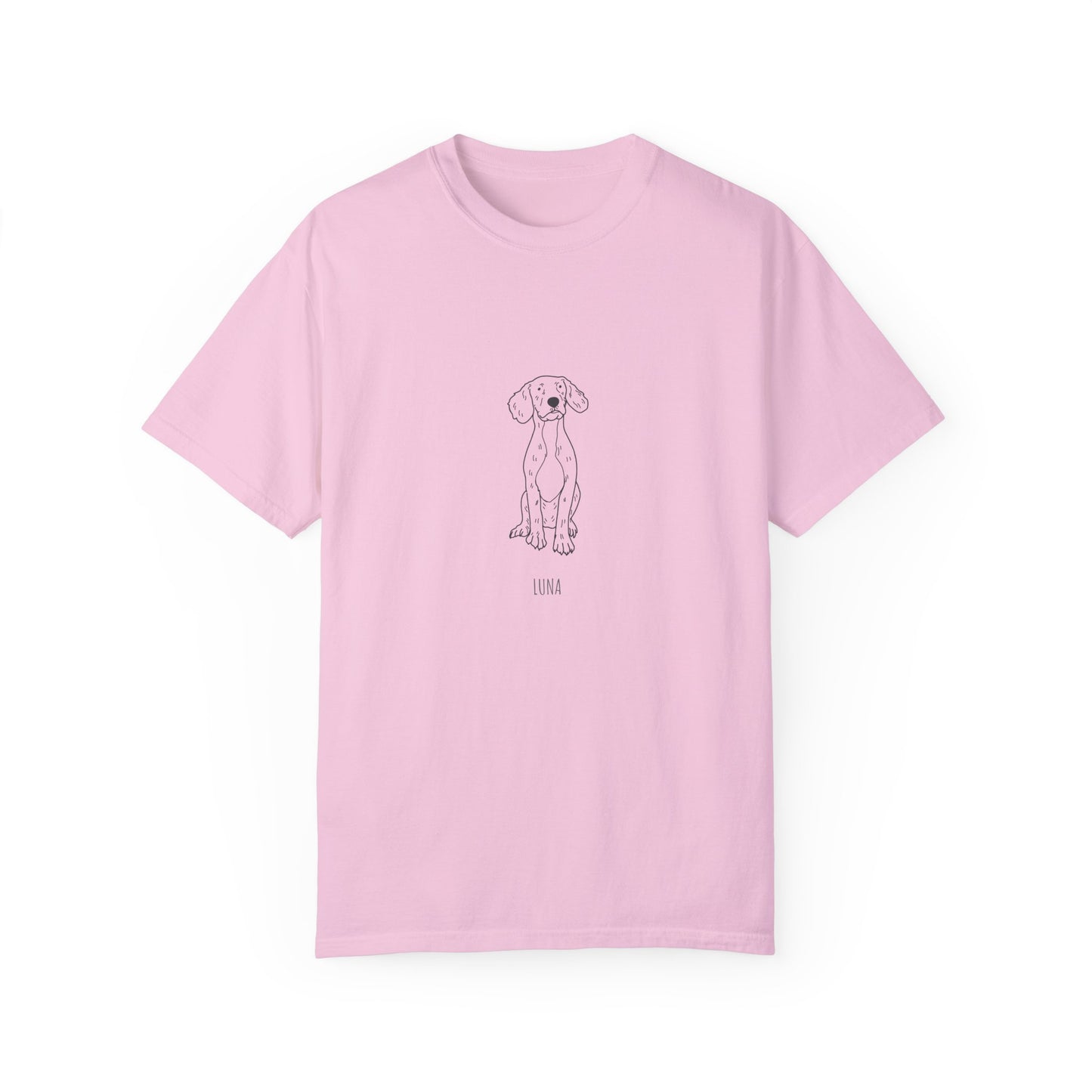 Perfectly Imperfect Pet Portrait on Unisex Garment-Dyed T-shirt