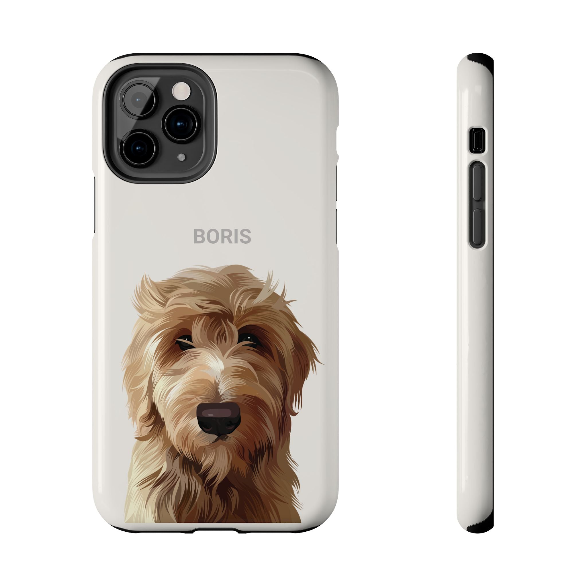 Cartoon Painting Style Pet Portrait on a Tough Phone Cases