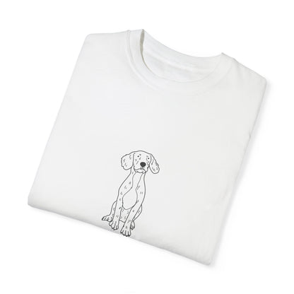 Perfectly Imperfect Pet Portrait on Unisex Garment-Dyed T-shirt