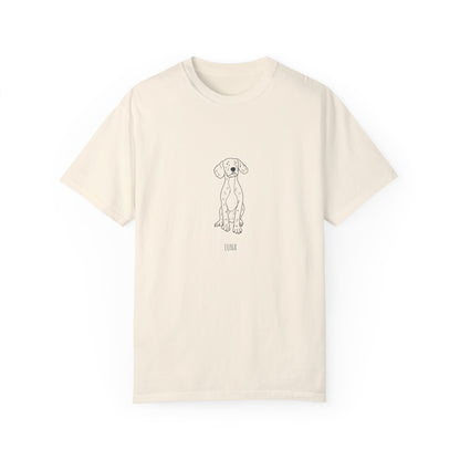 Perfectly Imperfect Pet Portrait on Unisex Garment-Dyed T-shirt