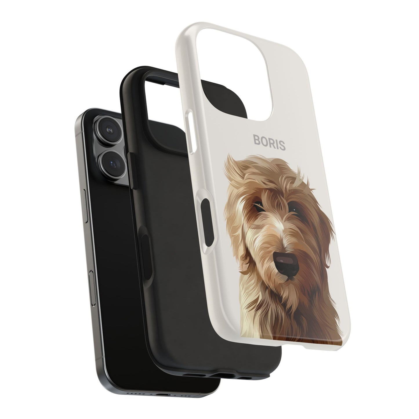 Cartoon Painting Style Pet Portrait on a Tough Phone Cases