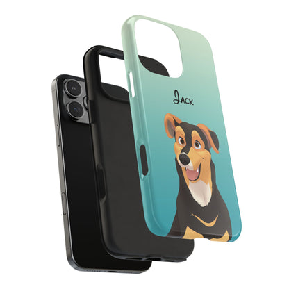 Disney-Style Cartoon Pet Portrait on a Tough Phone Cases