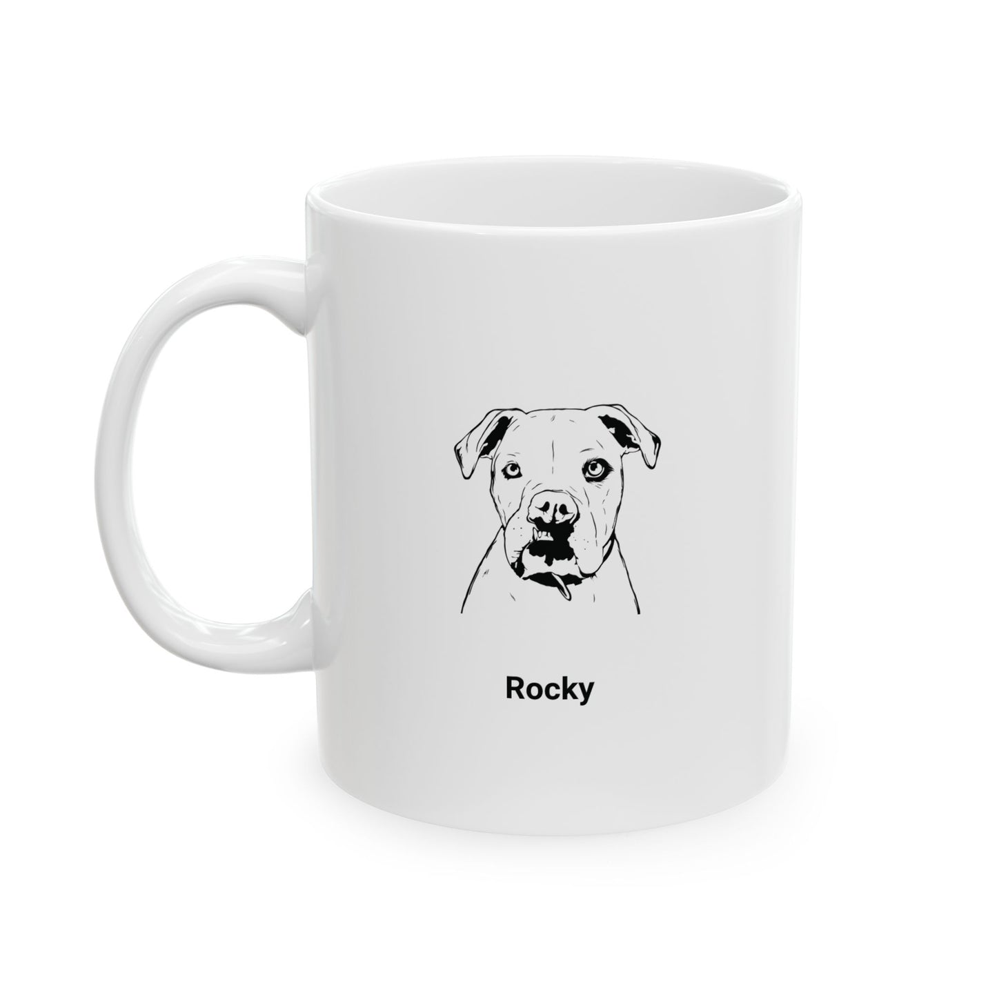 The Vector Line Pet Portrait on Ceramic Mug, (11oz, 15oz)