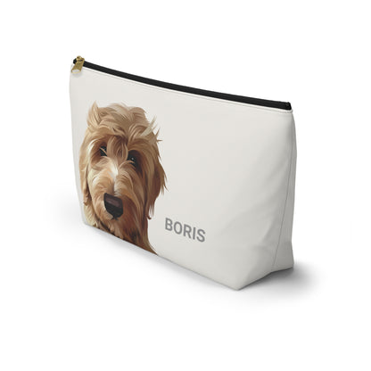 Cartoon Painting Style Pet Portrait on Pouch