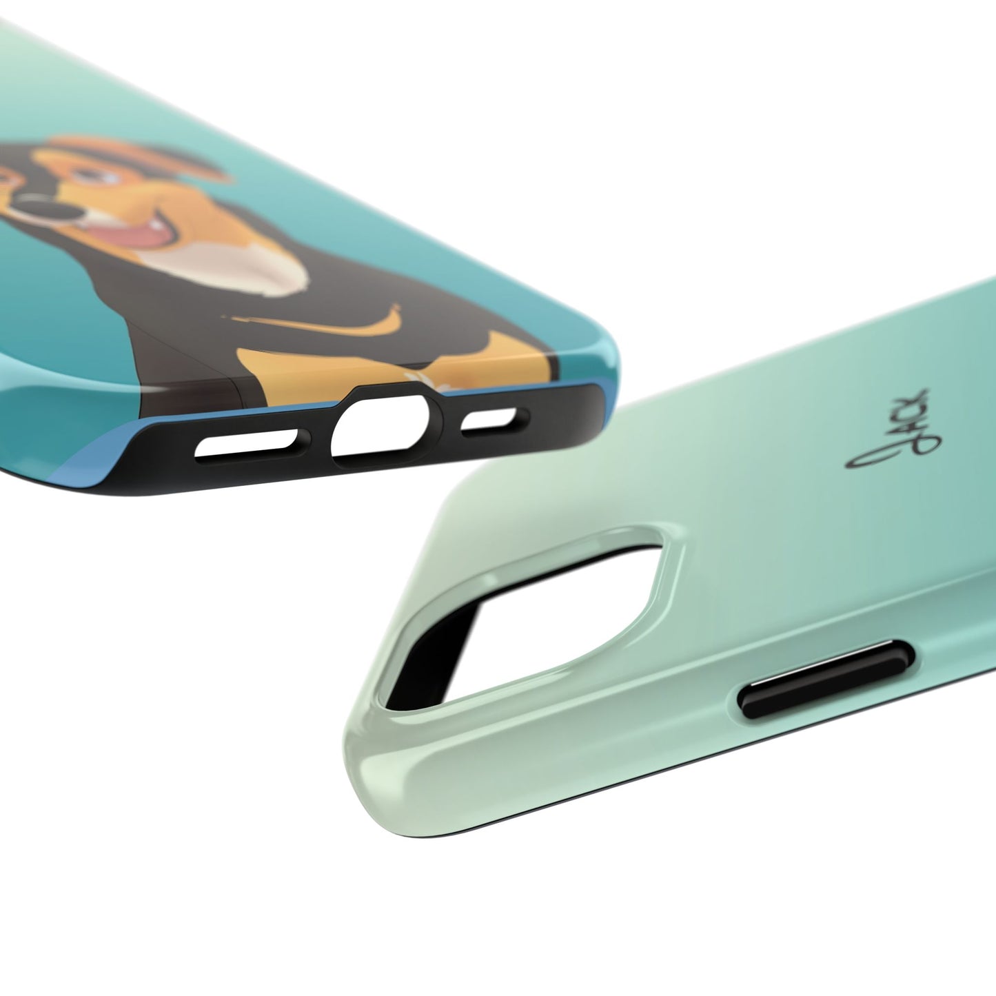 Disney-Style Cartoon Pet Portrait on a Tough Phone Cases