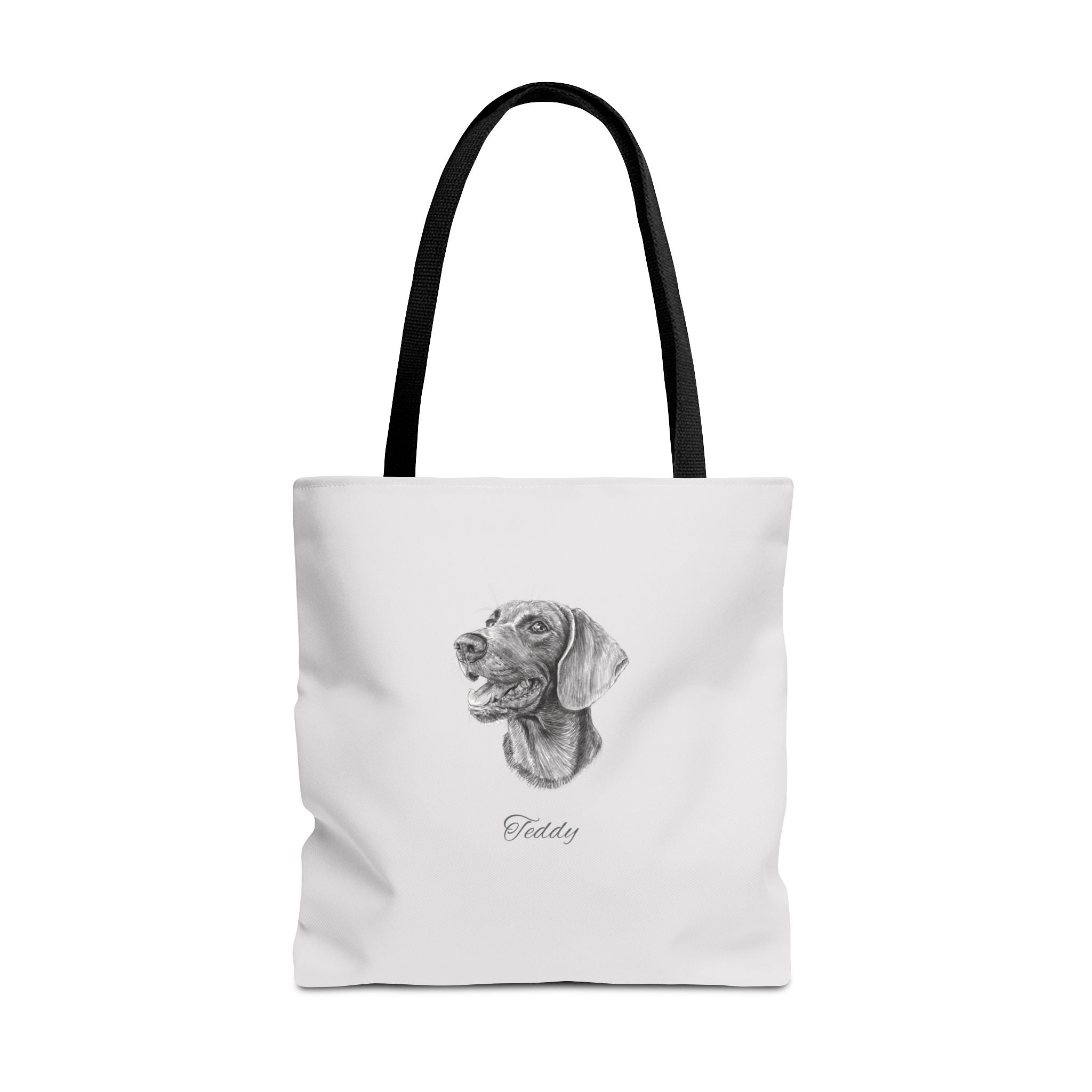 Hand-Drawn Custom Pet Portrait on Tote Bag