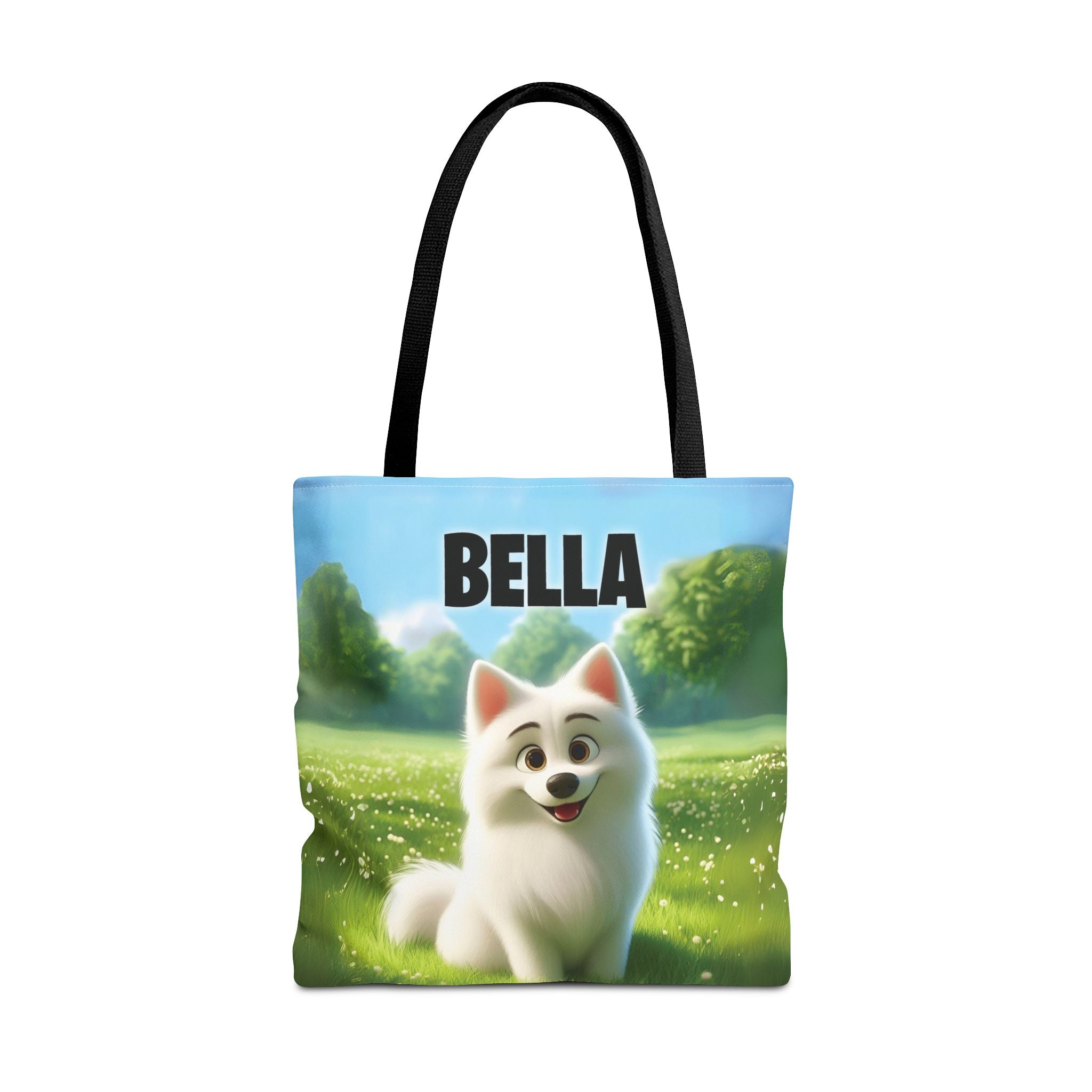 Pixar Cartoon Style Pet Portrait on Tote Bag