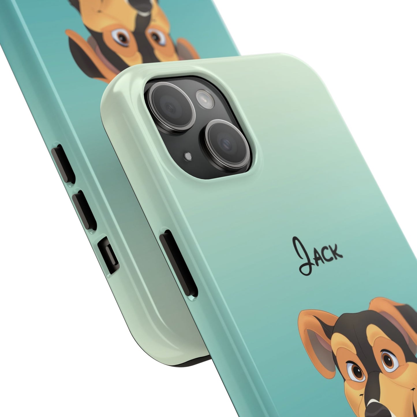 Disney-Style Cartoon Pet Portrait on a Tough Phone Cases