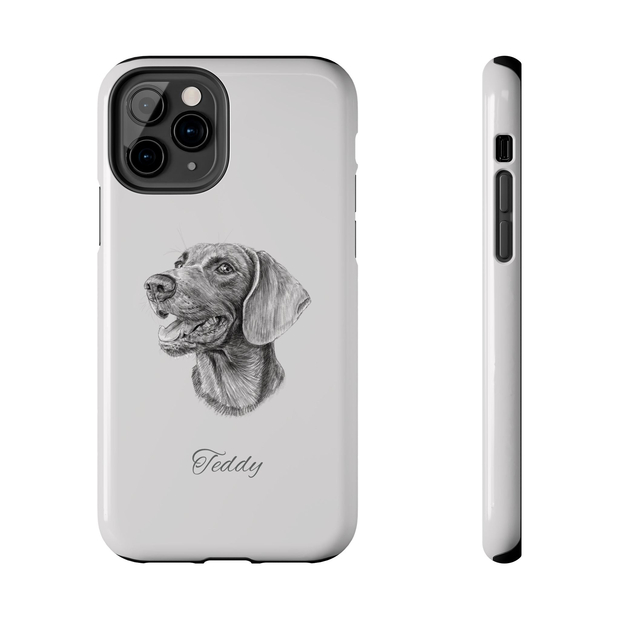 Hand-Drawn Custom Pet Portrait on a Tough Phone Cases