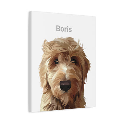 Cartoon Painting Style Pet Portrait - Canvas