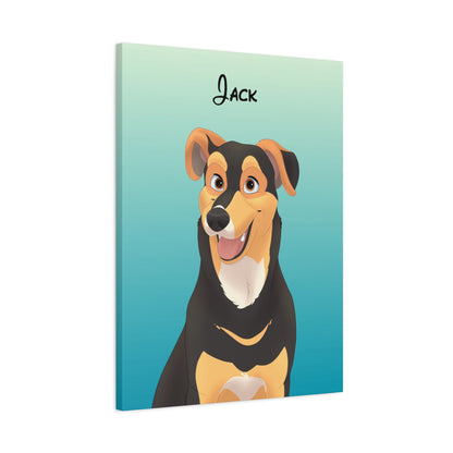 Disney Style Cartoon Pet Portrait - Canvas