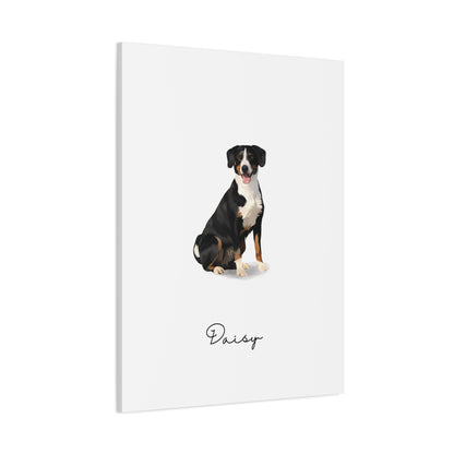 Full Body Cartoon Style Pet Portrait - Canvas